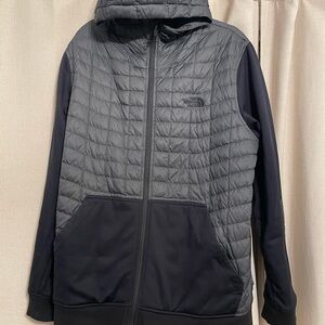 The North Face Gray and Black Puffer Jacket